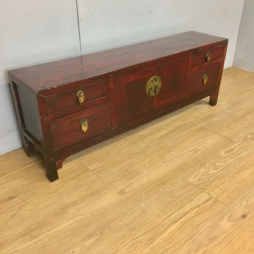 Small Oak Chinese Cabinet Circa 1920
