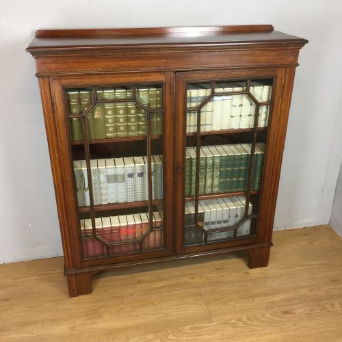 Nineteenth Century Inlaid Mahogany Freestanding Bookcase