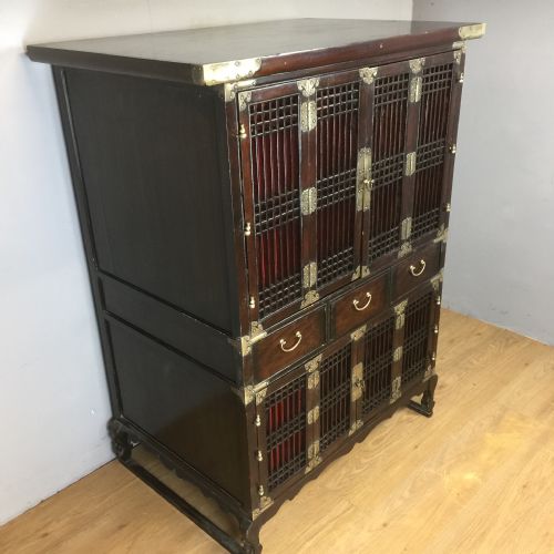 ELM CHINESE NOODLE CABINET CIRCA 1920 - ADDITIONAL PHOTO 2