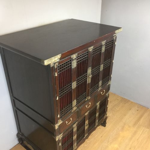 ELM CHINESE NOODLE CABINET CIRCA 1920 - ADDITIONAL PHOTO 3