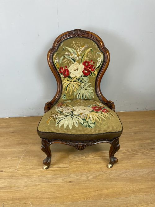 Nineteenth Century Walnut Nursing Chair