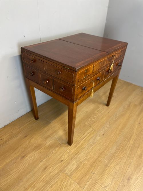 LATE GEORGIAN INLAID MAHOGANY COLLECTORS CABINET - ADDITIONAL PHOTO 1