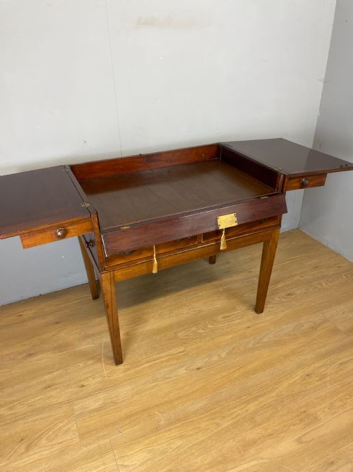 LATE GEORGIAN INLAID MAHOGANY COLLECTORS CABINET - ADDITIONAL PHOTO 2