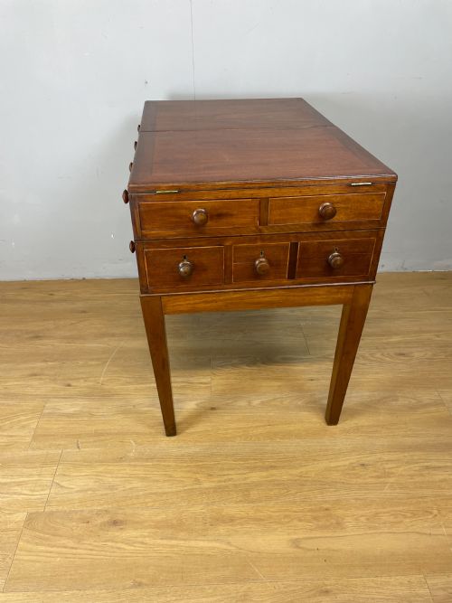 LATE GEORGIAN INLAID MAHOGANY COLLECTORS CABINET - ADDITIONAL PHOTO 11