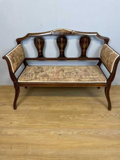 Late Nineteenth Century Inlaid Mahogany Sofa