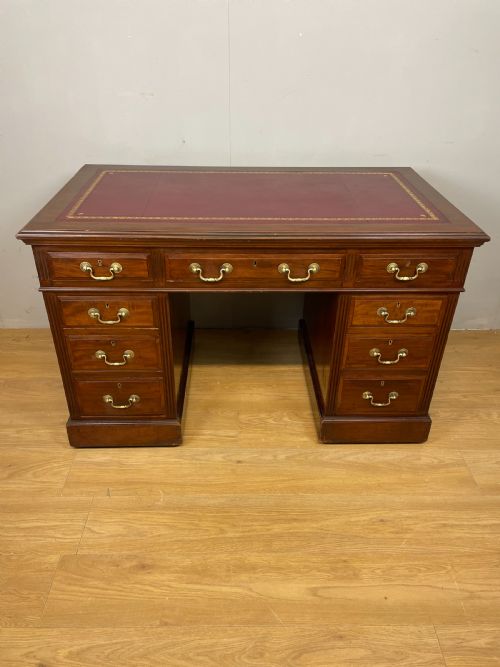 Nineteenth Century Mahogany Twin Pedestal Desk