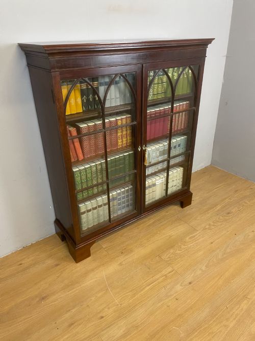 Georgian Mahogany Freestanding Glazed Bookcase