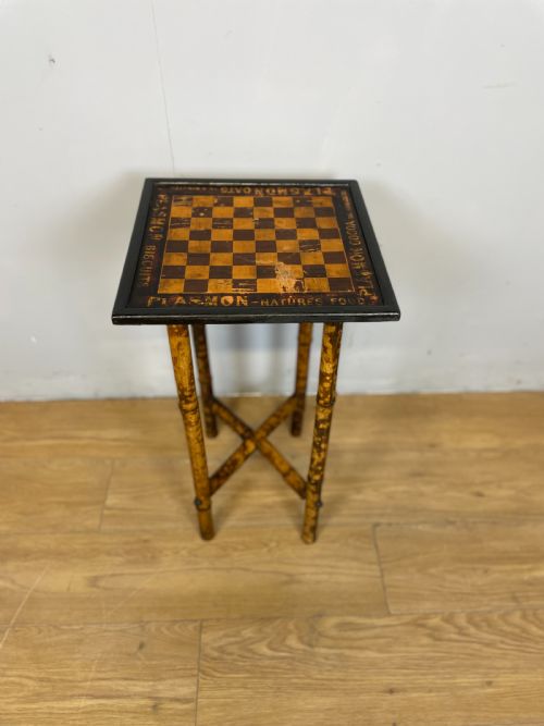 Bamboo Chess Table Advertising Plasmon Cocoa