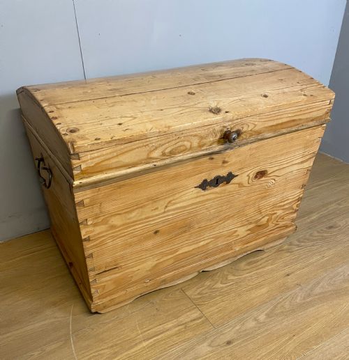 Nineteenth Century Dome Topped Pine Trunk