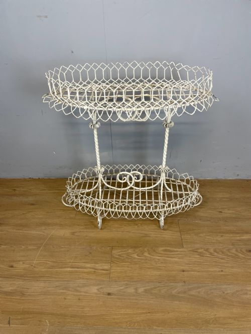 Victorian Wirework Two Tier Plant Stand
