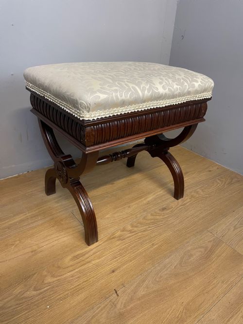 Nineteenth Century Mahogany X Framed Stool