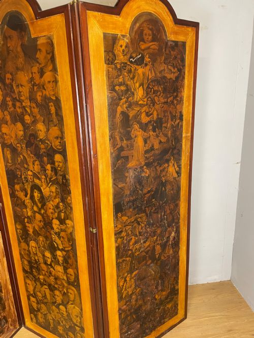 COUNTRY HOUSE THREE PANEL DECOUPAGE SCREEN - ADDITIONAL PHOTO 1