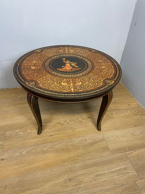 Italian Marquetry Coffee Table Circa 1930