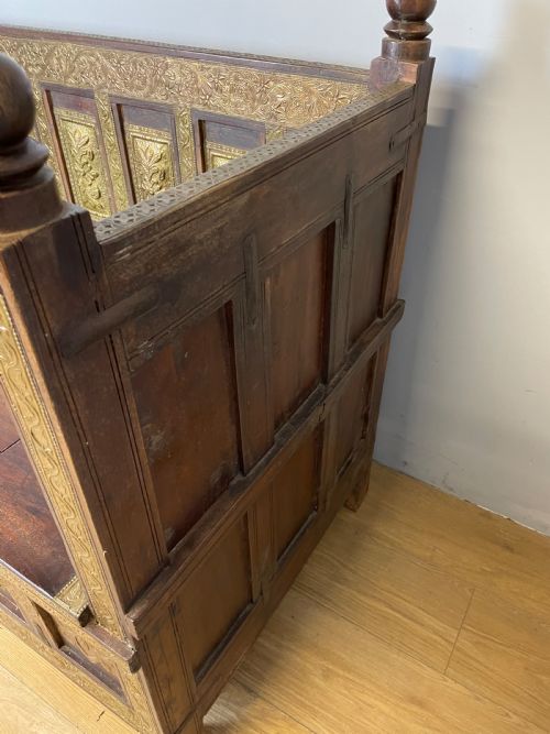 ANGLO INDIAN BOX SETTLE WITH BRASS DECORATION - ADDITIONAL PHOTO 10