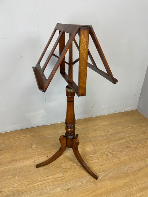 C19TH MAHOGANY DUET STAND ON TRIPOD BASE - ADDITIONAL PHOTO 9