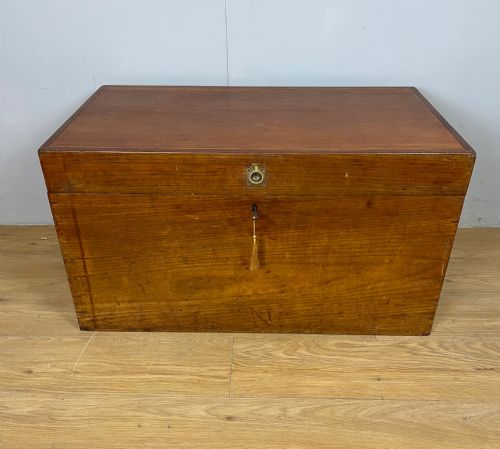 C19th Teak Military Style Chest