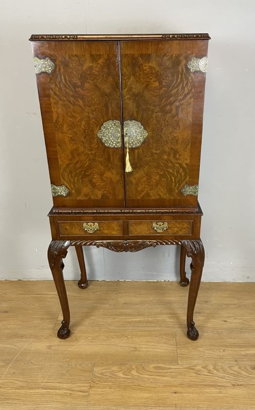 Burr Walnut Drinks Cabinet Circa 1930