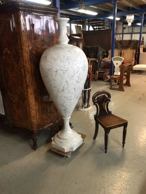 Large Country House Wooden Faux Marble Urn