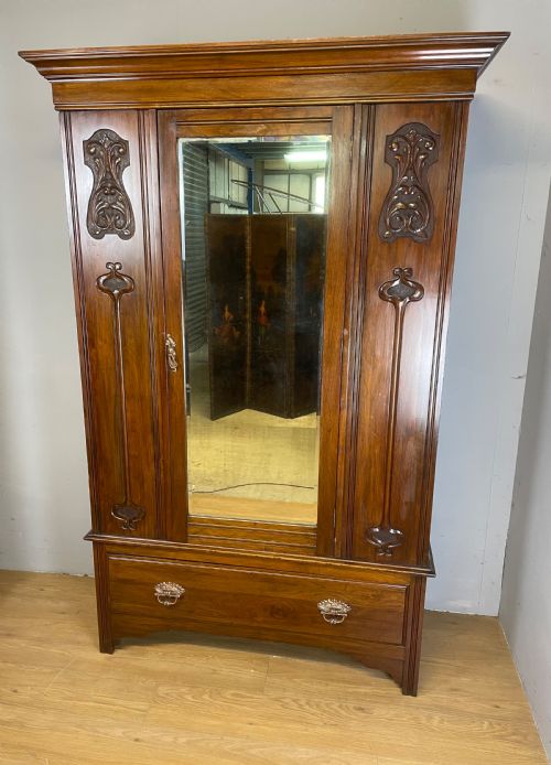 Arts and Crafts Walnut Wardrobe Provenance Otterbeck Hall