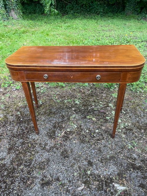 Georgian Mahogany Sheraton Style Card Table