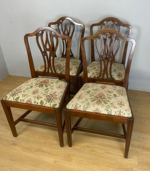 Set of 4 Georgian Mahogany Dining Chairs Circa 1780