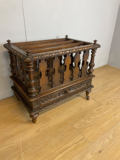 C19th Carved Oak Canterbury