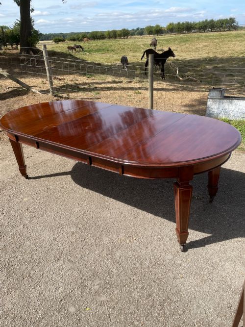 C19th Mahogany 8 Seater Wind Out Dining Table by Robson Newcastle