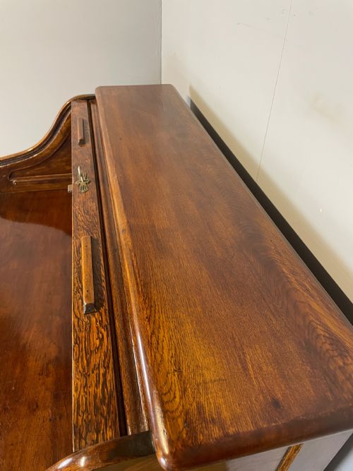 EDWARDIAN SOLID OAK ROLL TOP DESK - ADDITIONAL PHOTO 10