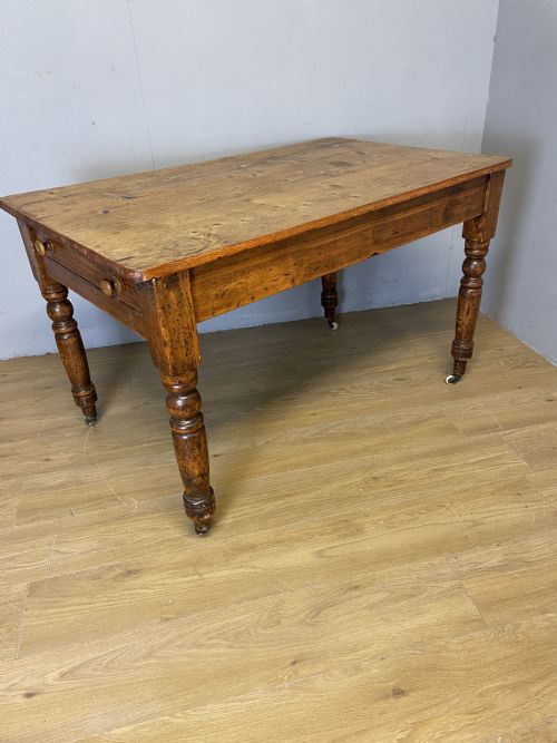 Antique Victorian Pine Farmhouse Table