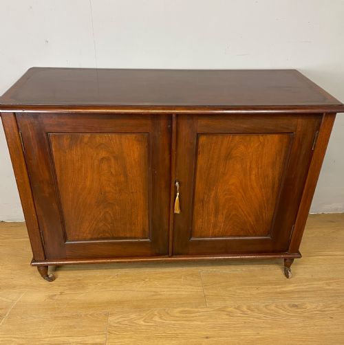 C19th Mahogany Freestanding Two Door Side Cabinet