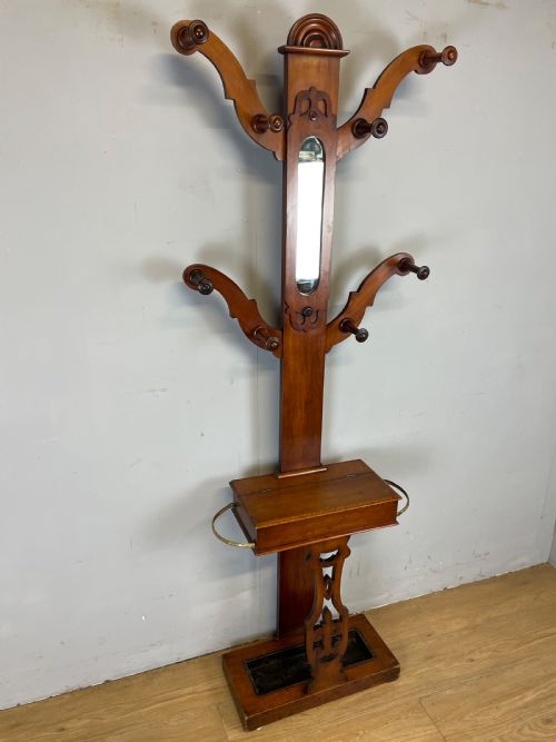 Antique Victorian Mahogany Hall Stand