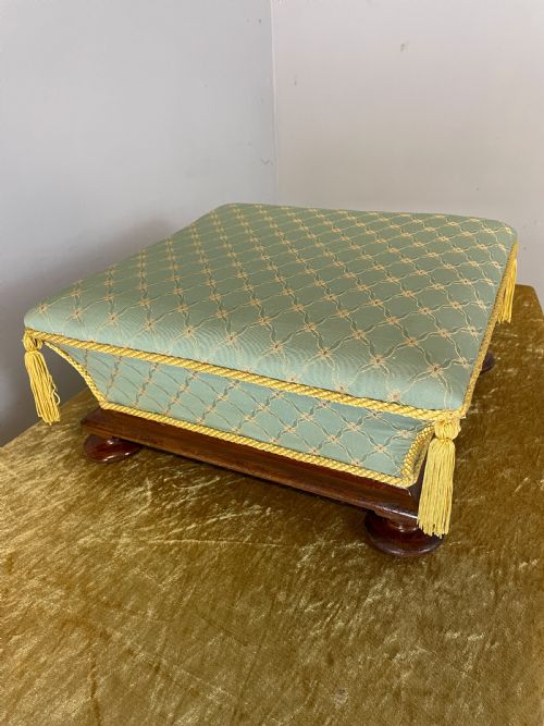 C19th Mahogany Footstool Circa 1870