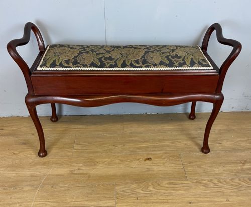 Edwardian Mahogany Duet Stool