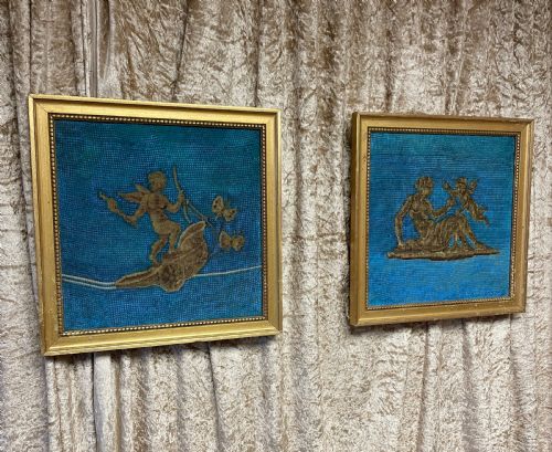 C19TH PAIR OF NEEDLEWORK PICTURES - ADDITIONAL PHOTO 2