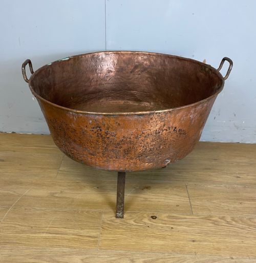 C19th Large Country House Copper Log Bin