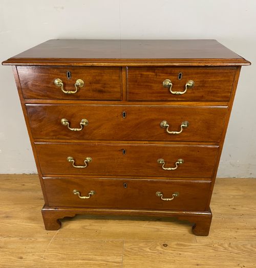 Small Georgian Four Height Mahogany Chest of Drawers