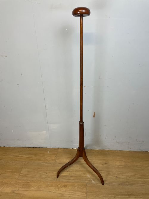 Regency Mahogany Wig Stand on a Tripod Base