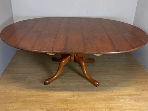 Solid Cherry Extending Pedestal Dining Table Circa 1930