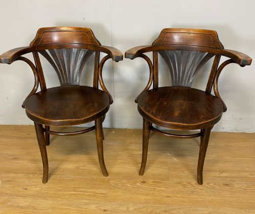 C19th Pair of Thonet Bentwood Armchairs