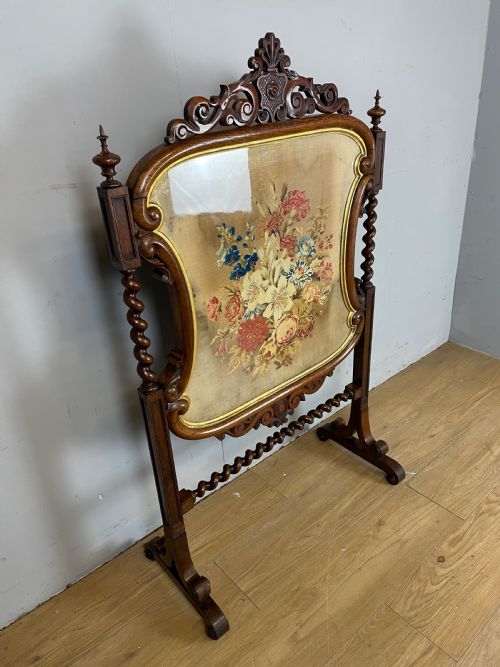 Country House C19th Rosewood Fire Screen