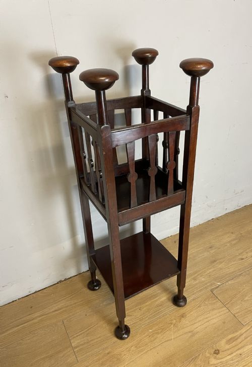 Arts and Crafts Stylised Mahogany Jardiniere Stand