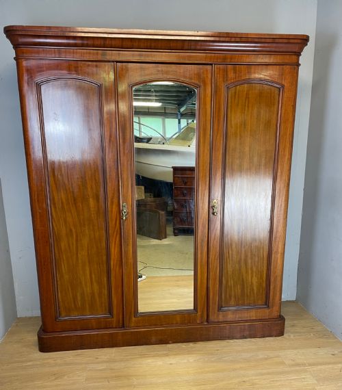 Mahogany Triple Wardrobe in Original Condition Circa 1870