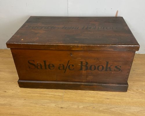 C19th Painted Pine Box with Key