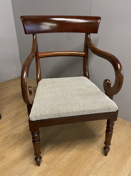 Georgian Mahogany Carver Armchair