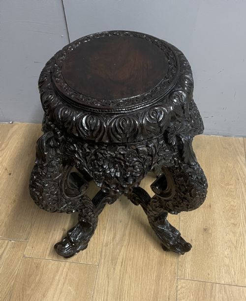 C19TH ORIENTAL VASE STAND - ADDITIONAL PHOTO 2