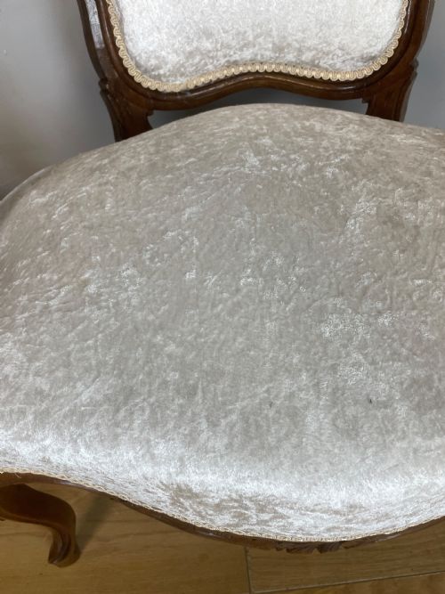 PAIR OF FRENCH CARVED WALNUT OPEN ARMCHAIRS C1910 - ADDITIONAL PHOTO 8