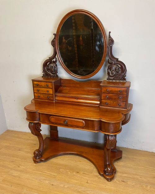 C19th Flame Mahogany Duchesse Dressing Table in Superb Original Condition 
