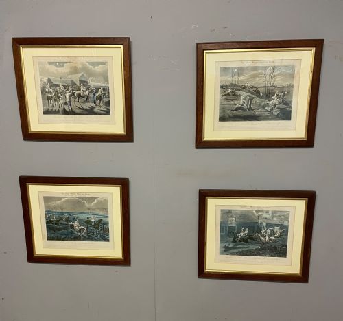 C19th Set of Four Horse Racing Prints by Alken