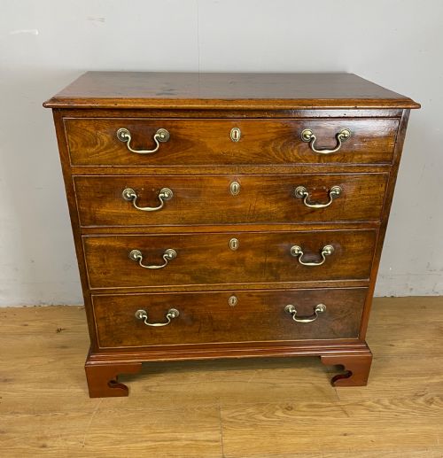 C19th Small Mahogany Chest of Four Drawers