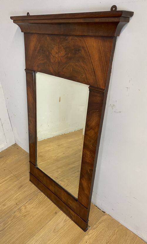 C19TH FLAME MAHOGANY BIEDERMEIER PIER MIRROR - ADDITIONAL PHOTO 2